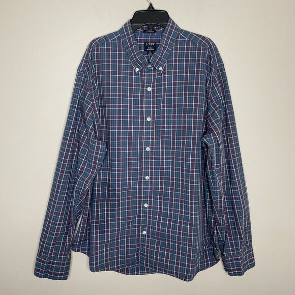 J.CREW Button Down Shirt Men Small Slim Untucked Flex Casual Long Sleeve BP971 - Picture 1 of 13